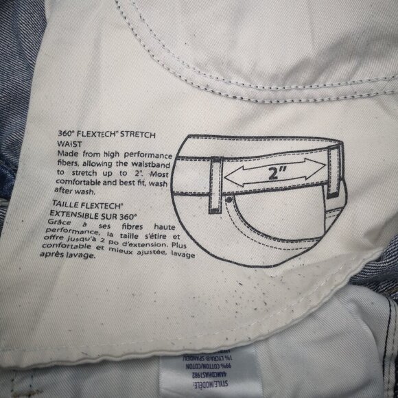 Denver Hayes Flextech Men's Size 36/28 Medium Wash Relaxed Fit Tapered Leg Jeans - Picture 11 of 12